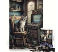 Puzzle vintage a tema gatti per ragazzi, 1000 pezzi, stimola la strategia, favorisce un gioco rilassante e richiede precisione Il regalo perfetto (38x26cm)