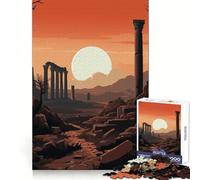 Puzzle Vintage Ancient Ruins da 1000 pezzi per adolescenti, gioco di puzzle che stimola la mente, passatempo rilassante, taglio preciso, regalo delizioso 38x26cm
