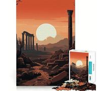 Puzzle Vintage Ancient Ruins da 1000 pezzi per adolescenti, gioco di puzzle che stimola la mente, passatempo rilassante, taglio preciso, regalo delizioso 38x26cm