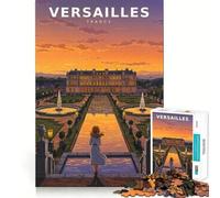 Puzzle Vintage Anime Versailles Garden Vista da 1000 pezzi,gioco interattivo Think Boost,pezzi a incastro,nessun pezzo si stacca,sfida cerebrale per la casa (50x75cm)