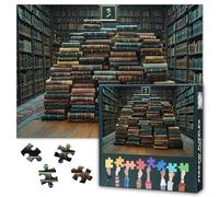 Puzzle Vintage Biblioteca per adulti - Puzzle da 1000 pezzi per adulti, 70 x 50 cm, arte libro antica, gioco di puzzle difficile e stimolante per la decorazione della parete del soggiorno