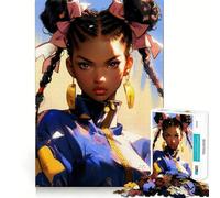 Puzzle Vintage Blue Fighter da 1000 pezzi per adolescenti,divertente per stimolare la mente,con pezzi di dimensioni uniformi e precisi,ideale per attività di gruppo rilassanti in casa (38x26cm)