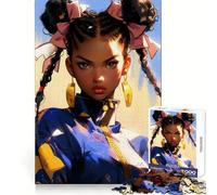 Puzzle Vintage Blue Fighter da 1000 pezzi per adolescenti, ideale per la concentrazione, un momento di relax e relax, perfetto come regalo di Natale (50x75cm)
