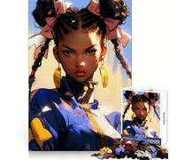 Puzzle Vintage Blue Fighter da 1000 pezzi per adolescenti, stimolante per la memoria, ideale per il relax e il divertimento, con tagli precisi (38x26cm)