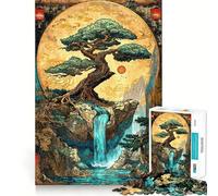 Puzzle Vintage Bonsai Haven da 1000 pezzi,gioco di costruzione Focus Zero Gap,incastro perfetto,attività gratificante per le giornate di pioggia (38x52cm)