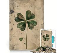 Puzzle Vintage Clover Elegance per adulti,1000 pezzi,gioco di concentrazione,tagli di precisione,bordi lisci,divertente sfida per i momenti di attesa (38x52cm)