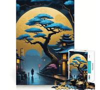 Puzzle vintage con albero bonsai da 1000 pezzi,gioco di sfida mentale,taglio di alta precisione,divertente sfida per il tempo di attesa (38x26cm)
