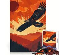Puzzle vintage con aquila in volo, 1000 pezzi, per sviluppare la destrezza mentale, ideale per un gioco rilassante, con incastri perfetti e un regalo perfetto (38x26cm)