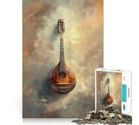 Puzzle vintage con dipinto di mandolino per adulti,1000 pezzi,gioco di memoria e allenamento per la mente,taglio preciso,finitura di alta qualità,un modo coinvolgente per trascorrere il tempo libero