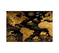Puzzle vintage con mappa del tesoro per adulti, 1000 pezzi, puzzle estetico in legno con mappa del percorso nautico, decorazione stampata per intrattenimento creativo