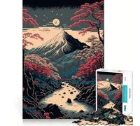Puzzle vintage con paesaggio asiatico per ragazzi,1000 pezzi,gioco di memoria divertente,superficie liscia e senza sbavature,regalo di compleanno,rompicapo (50x75cm)