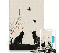 Puzzle vintage da 1000 pezzi con gattino che gioca, ideale per adolescenti Gioco di logica e abilità, antistress, con tagli precisi Un regalo perfetto 38x26cm