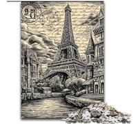 Puzzle vintage da 1000 pezzi della Torre Eiffel per adulti e ragazzi, giochi educativi, decorazioni per la casa, ideale come regalo per tutta la famiglia (26x38cm)