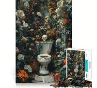 Puzzle Vintage Dark Toilette da 1000 pezzi,sfida mentale,taglio di alta precisione,divertente sfida per il tempo di attesa (38x52cm)