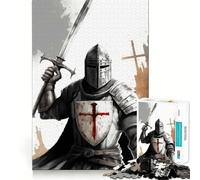 Puzzle vintage dei Cavalieri Templari per ragazzi,1000 pezzi,stimolante per la mente,divertente,con componenti robusti e ben definiti,un'attività di gruppo emozionante (38x52cm)