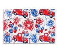 Puzzle vintage del 4 luglio con camion rosso, 500 pezzi, per adulti, divertente, divertente, decorazione con animali, 51 x 37 cm