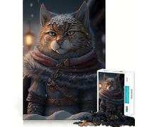 Puzzle vintage del Signore dei Gatti Vichingo,1000 pezzi,gioco di concentrazione mentale,design a incastro preciso,sfida interattiva per il cervello per la casa (50x75cm)