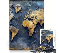Puzzle vintage della mappa del mondo da 1000 pezzi per ragazzi, stimola la capacità di ragionamento, offre svago e divertimento, con bordi ben definiti, ideale come regalo invernale (38x26cm)