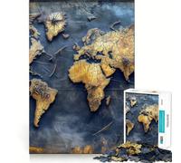Puzzle vintage della mappa del mondo per adulti,1000 pezzi,gioco di concentrazione,tagli di precisione,bordi lisci,divertente sfida per i momenti di attesa (38x26cm)