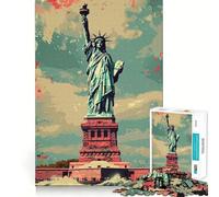 Puzzle vintage della Statua della Libertà da 1000 pezzi per ragazzi, gioco di logica, leggero e rilassante, taglio preciso, regalo classico 38x52cm