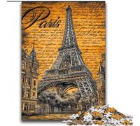 Puzzle vintage della Torre Eiffel di Parigi da 2000 pezzi per adulti, modello da assemblare, ideale come regalo per tutta la famiglia, adatto per bambini di età compresa tra 14 e 70 anni (70x100cm)