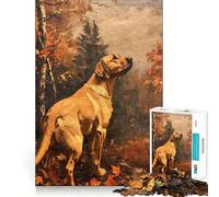 Puzzle vintage di Labrador Retriever da 1000 pezzi,gioco creativo per sviluppare le capacità cognitive,con componenti robusti e facili da tagliare,ideale per i viaggi,perfetto come regalo (50x75cm)