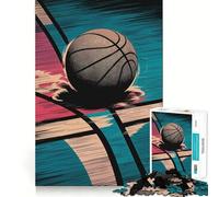 Puzzle vintage di pallacanestro da 1000 pezzi per adolescenti,gioco stimolante per la mente,montaggio sicuro e stabile,divertimento assicurato per tutta la famiglia (50x75cm)