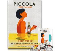 Puzzle vintage di vini italiani da 1000 pezzi per adulti e ragazzi, per ammazzare il tempo durante le vacanze, con pezzi completamente interconnessi e di forma casuale, 38x26cm