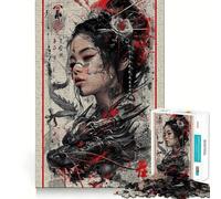 Puzzle vintage Drago Geisha 1000 pezzi Gioco stimolante per la mente Incastri perfetti Nessun pezzo si stacca Sfida interattiva per la mente per la casa (38x52cm)