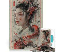Puzzle vintage Drago Geisha per adulti,1000 pezzi,gioco di memoria,montaggio sicuro e stabile,gioco significativo per costruire connessioni (38x26cm)