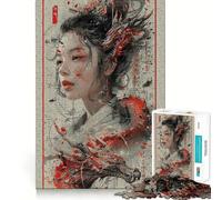 Puzzle vintage Drago Geisha per ragazzi,1000 pezzi,stimola la mente,divertente,con componenti robusti e ben definiti,un'attività di gruppo emozionante (50x75cm)