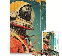 Puzzle vintage "Esploratore Cosmico" da 1000 pezzi,gioco di concentrazione mentale,design a incastro preciso,sfida interattiva per il cervello,ideale per la casa (38x26cm)