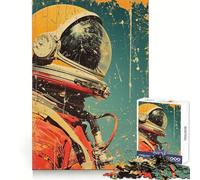 Puzzle vintage "Esploratore Cosmico" da 1000 pezzi per adulti, trasparente, rilassante, ideale per i momenti di svago, comodo e premuroso (50x75cm)