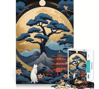 Puzzle vintage giapponese ad albero,1000 pezzi,divertente per allenare la mente,con componenti robusti e ben definiti,ideale per momenti di relax in casa (38x26cm)