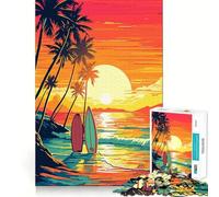 Puzzle vintage retrò da 1000 pezzi a tema tavola da surf per adolescenti, gioco per allenare la mente, rilassante, artistico, da assemblare, regalo premuroso 50x75cm