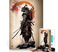 Puzzle vintage Samurai da 1000 pezzi,gioco di costruzione Focus,incastro perfetto,attività gratificante per le giornate di pioggia (38x26cm)