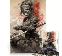 Puzzle vintage Samurai da 1000 pezzi per adolescenti, per migliorare la concentrazione, passatempo rilassante, incastro perfetto, bel regalo (38x26cm)