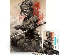 Puzzle vintage Samurai da 1000 pezzi per ragazzi,gioco stimolante per la mente,incastro perfetto senza spazi vuoti,rilassante attività di gruppo al chiuso (38x26cm)