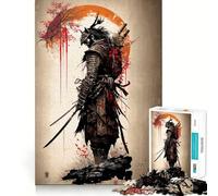 Puzzle vintage Samurai per adulti da 1000 pezzi,divertente per allenare la mente,senza sbavature,pezzi ben tagliati,attività di gruppo emozionante (38x52cm)