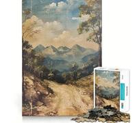 Puzzle vintage "Sentiero di montagna" da 1000 pezzi,gioco di memoria,taglio di precisione,attività creativa interattiva per stimolare la mente a casa (50x75cm)