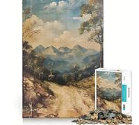 Puzzle vintage "Sentiero di montagna" da 1000 pezzi,gioco per lo sviluppo delle capacità cognitive,superficie liscia e priva di sbavature,rilassante attività di gruppo al chiuso (38x26cm)