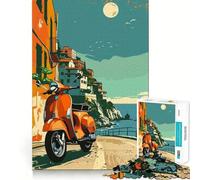 Puzzle vintage Vespa da 1000 pezzi per ragazzi,gioco stimolante per la mente,montaggio sicuro e stabile,divertimento assicurato per tutta la famiglia (38x52cm)