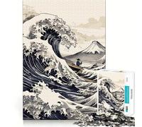 Puzzle vintage "Wave Off Kanagawa" per adulti,1000 pezzi,gioco stimolante per la mente,dimensioni uniformi,pezzi precisi,ideale da portare in viaggio,regalo perfetto per allenare la mente (38x52cm)