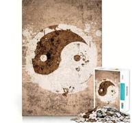 Puzzle vintage Yin e Yang da 1000 pezzi,gioco di memoria,taglio di precisione,attività creativa interattiva per stimolare la mente a casa (50x75cm)