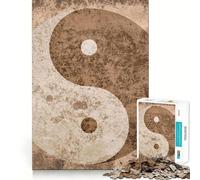 Puzzle vintage Yin e Yang da 1000 pezzi per adulti,gioco divertente e di memoria,montaggio sicuro e stabile,attività per tutta la famiglia (38x52cm)