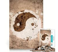 Puzzle vintage Yin e Yang per adulti,1000 pezzi,gioco di memoria e allenamento per la mente,taglio preciso,finitura di alta qualità,un modo coinvolgente per trascorrere il tempo libero (38x26cm)