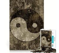 Puzzle vintage Yin e Yang Zen da 1000 pezzi,divertente per allenare la mente,con incastri precisi e senza spazi vuoti,ideale per creare legami con i propri cari (38x26cm)