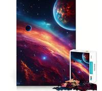 Puzzle viola a tema spazio profondo per adulti, 1000 pezzi, gioco di logica fine, relax, bordi netti, opera d'arte (38x26cm)