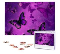 Puzzle viola farfalla puzzle 1000 pezzi in legno puzzle personalizzato immagine puzzle puzzle personalizzato per matrimonio adulto