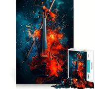 Puzzle Violino tra Schizzi 1000 Pezzi Allenamento Mentale Divertente Componenti Rifiniti e Robusti Un Piacere Affascinante per Rilassarsi in Casa (38x26cm)